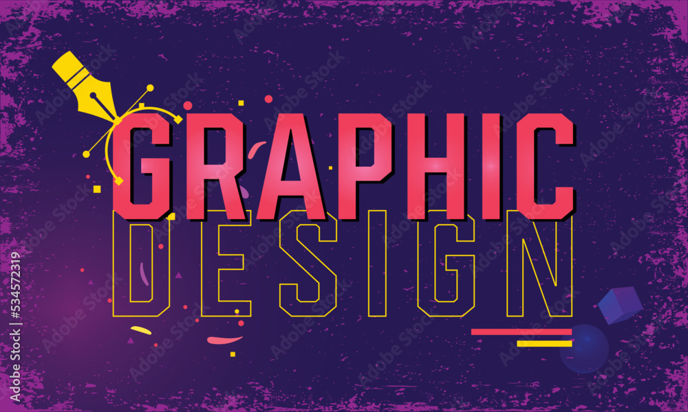 graphic design text elements. Graphic design banner. graphic design poster