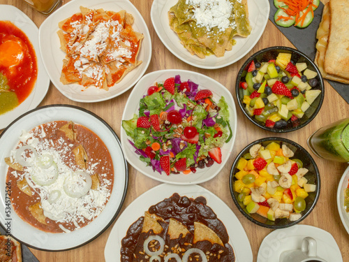 set of Mexican food on plate