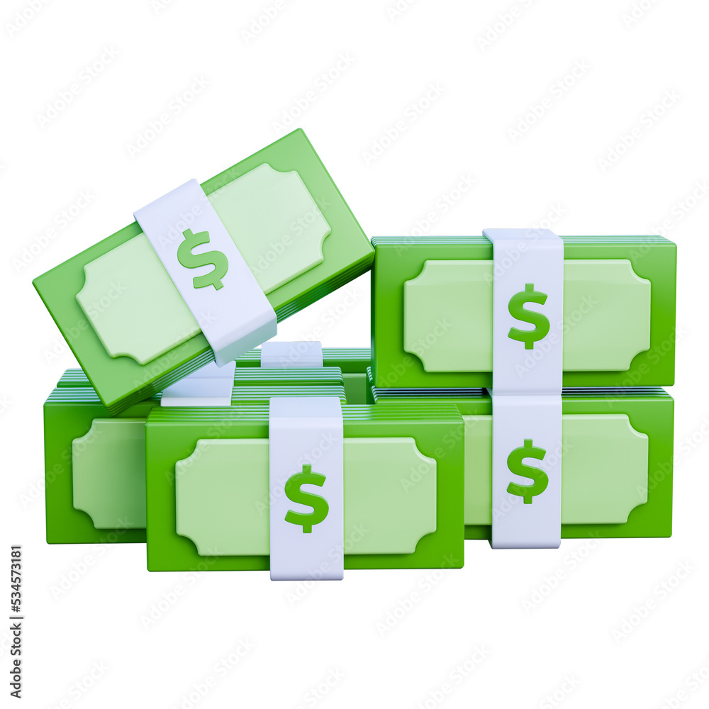 Money 3d illustration icon Money 3d illustration icon
