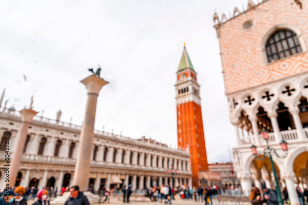 St Mark's Basilica in Venice, Veneto, Italy,defocused background image, ideal as a copy space