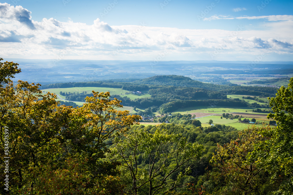 view from mountain into bavarian valley