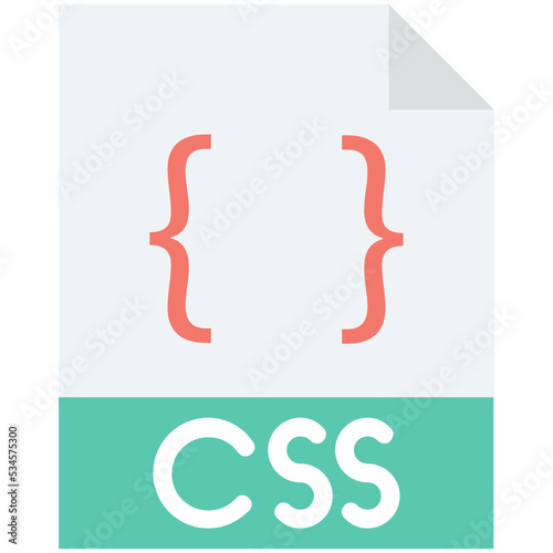 CSS File Colored Vector Icon photo