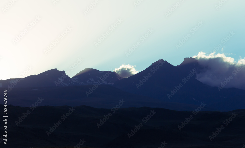 Mountain Aragats.
Huge Mountain view with sunset.
Beautiful view of Aragats with four peaks.