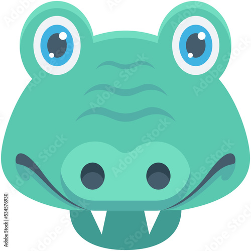 Crocodile Colored Vector Icon