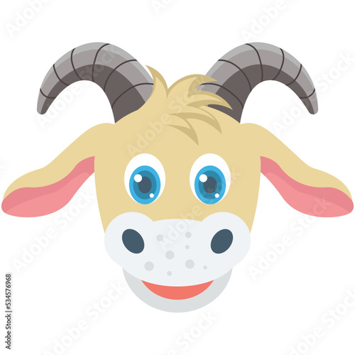 Goat Colored Vector Icon