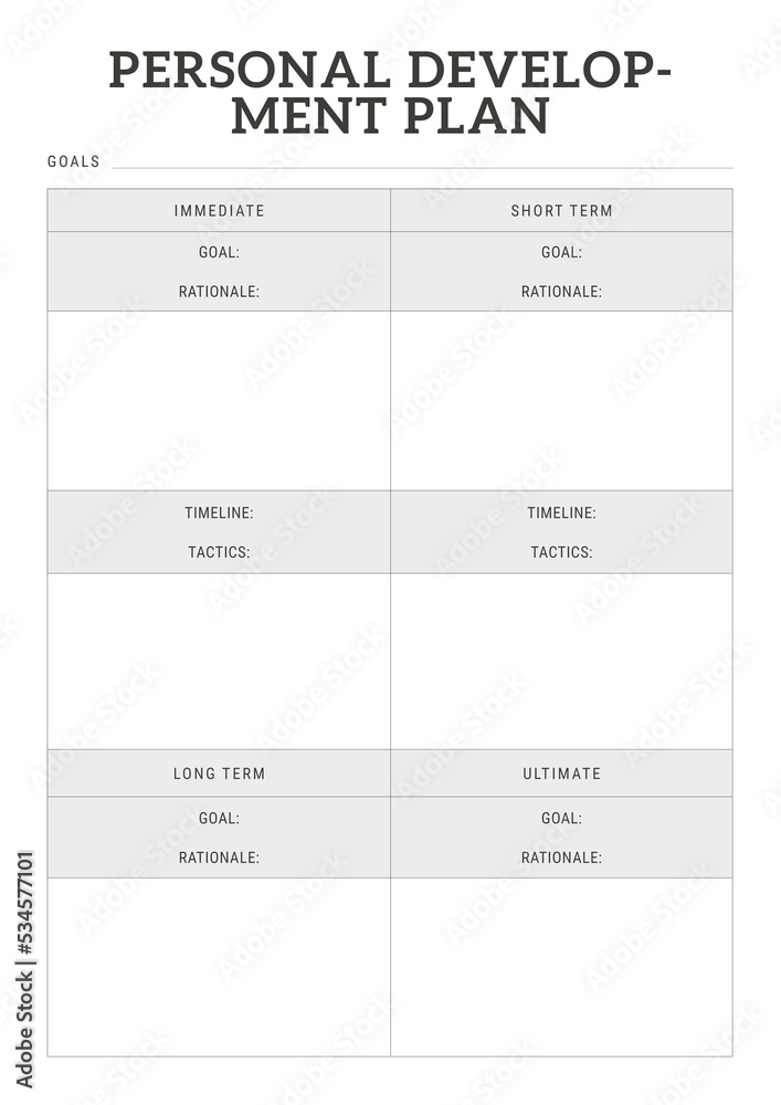 personal development planner personal development planner