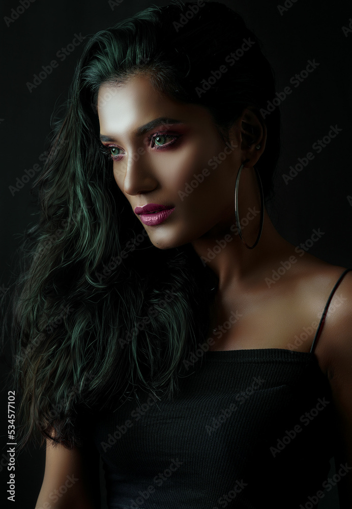 studio portrait of a model studio portrait of a model