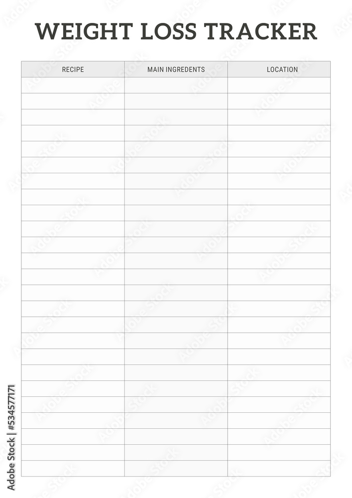 Weight Loss Tracker Weight Loss Tracker