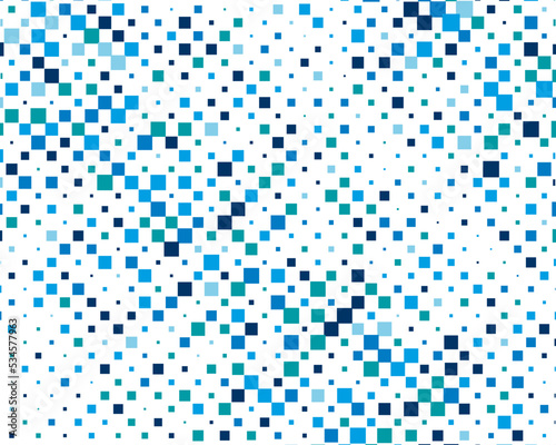 Abstract backdrop with squares of different scales and shades of blue colour. Vector illustration
