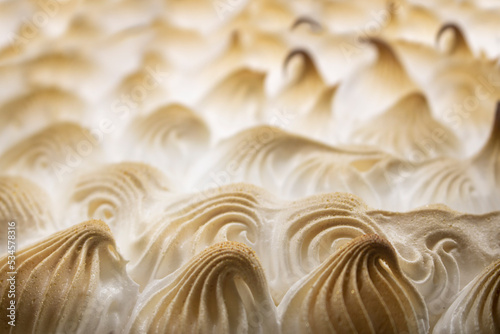 the top layer frosting of a cake with sugar Crystals