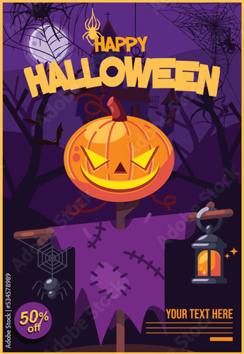 Happy Halloween trick or treat poste