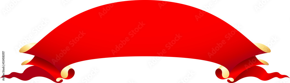 Red ribbon banner. Red ribbon banner.