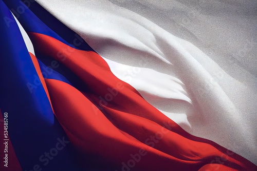 Ai generated image of Russia flag. Russian national flag. photo