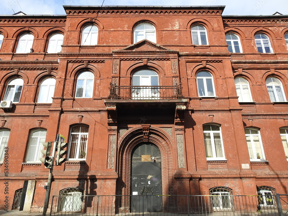 facade of the old building in kaliningrad, russia