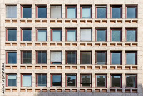 pattern of facade of an office house