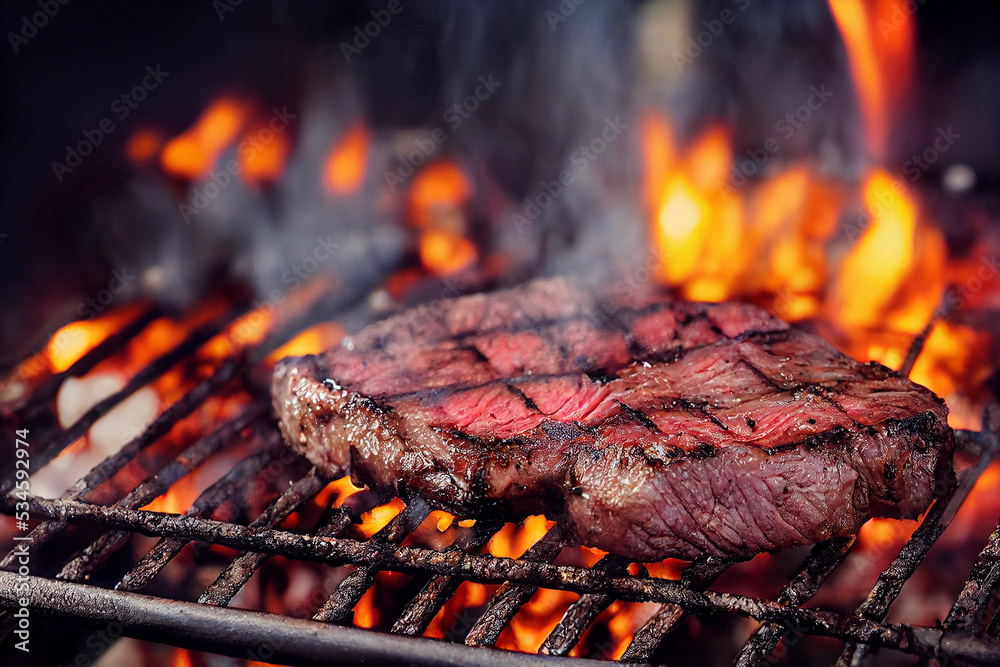 Steak Auf Dem Grill Medium