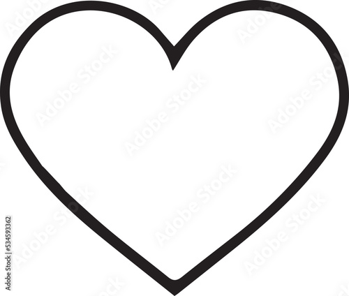 Heart, Symbol of Love and Valentine's Day. Icon Isolated 