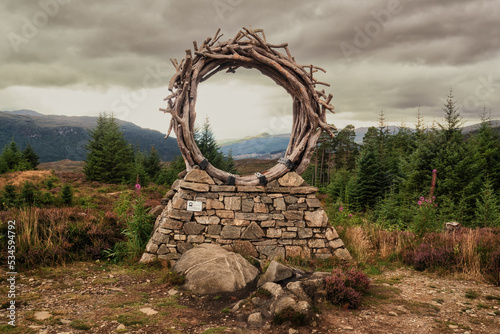 Viewpoint  on the Great Glen Way near to Invermoritson in the Scottish Highlands photo
