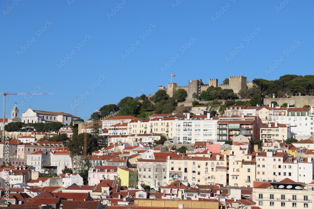 view of the old town of Lisbon 