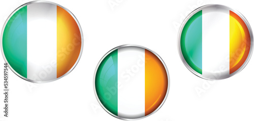 Round national flag pin of Ireland.Circular vector flag of Ireland Free Download Round national flag pin of Ireland.Circular vector flag of Ireland - GFXLoad