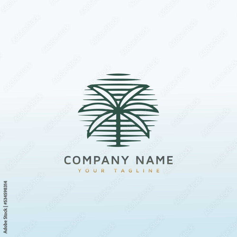 Palm trees real estate logo Palm trees real estate logo