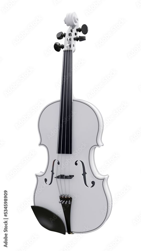 Fototapeta premium classical violin on a white background. 3d rendering.