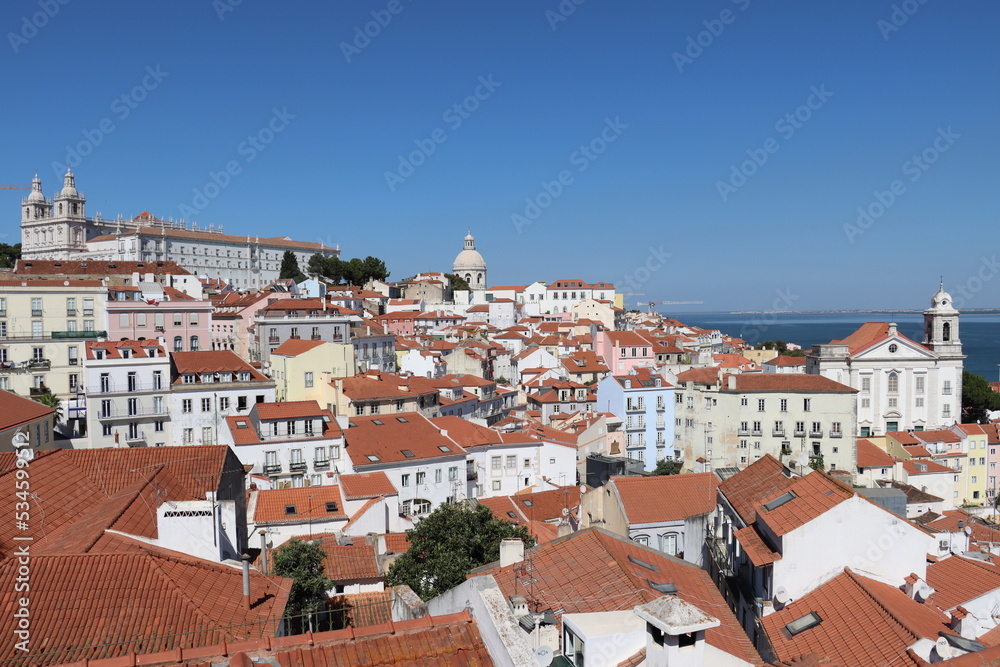 view on the churches in Lisbon 