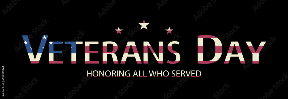 Obraz premium Veterans Day, a national holiday of the United States of America.