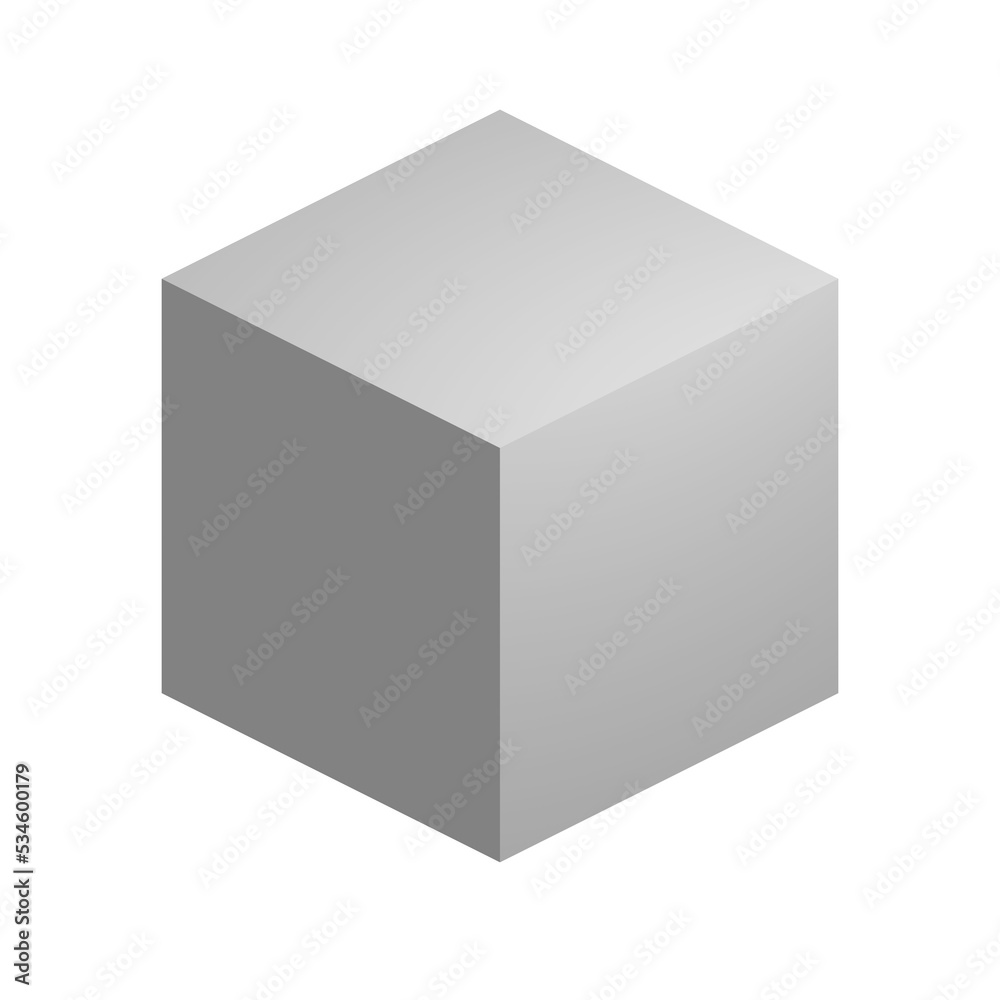 Orthographic white cube, neutral greyscale, flat grey, black and white, white background, cutout
Orthographic white cube, neutral greyscale, flat grey, black and white, white background, cutout