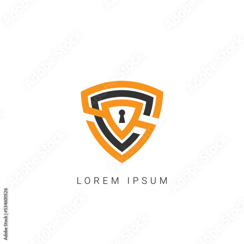 Modern and Simple SC Letter Cyber Security Logo Vector Icon. Digital Cyber Security Logo Template.