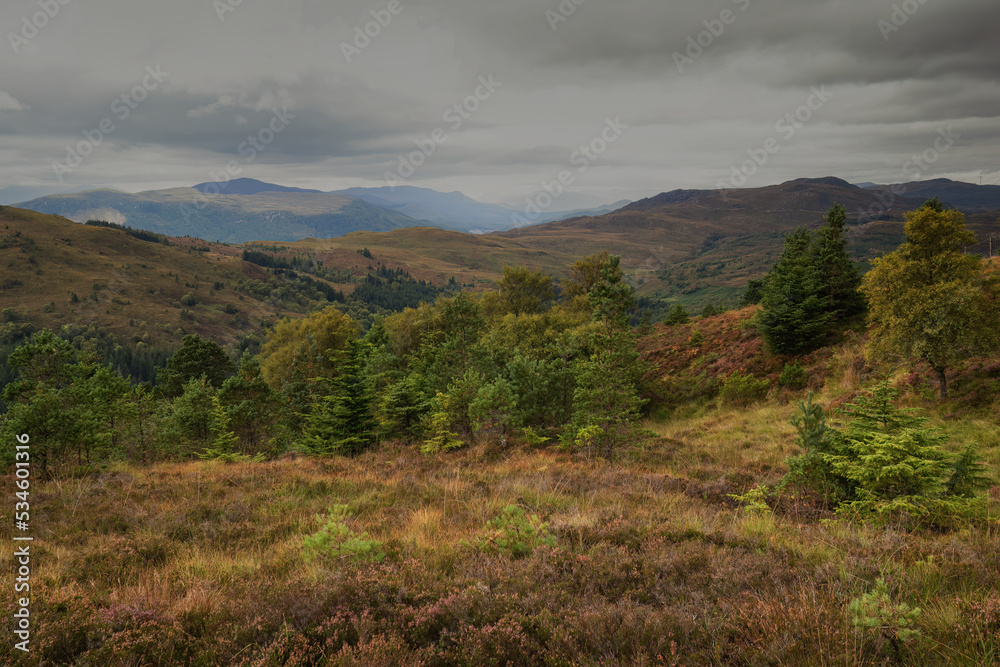 Viewpoint  on the Great Glen Way near to Invermoritson in the Scottish Highlands