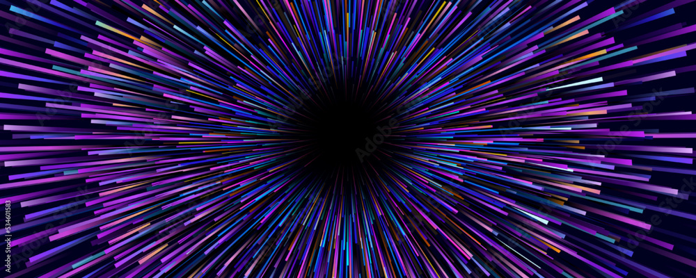 Fototapeta premium Abstract Starburst dynamic motion lines circular geometric background.