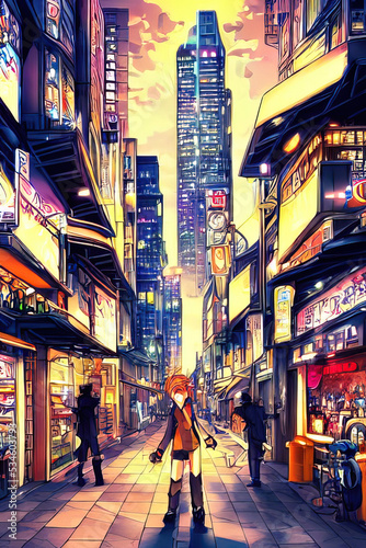Anime City Night