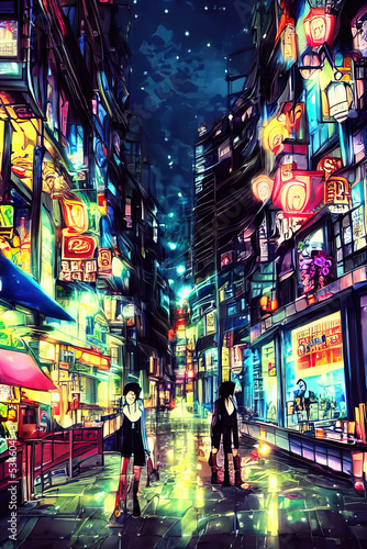Anime City Night © Fernando