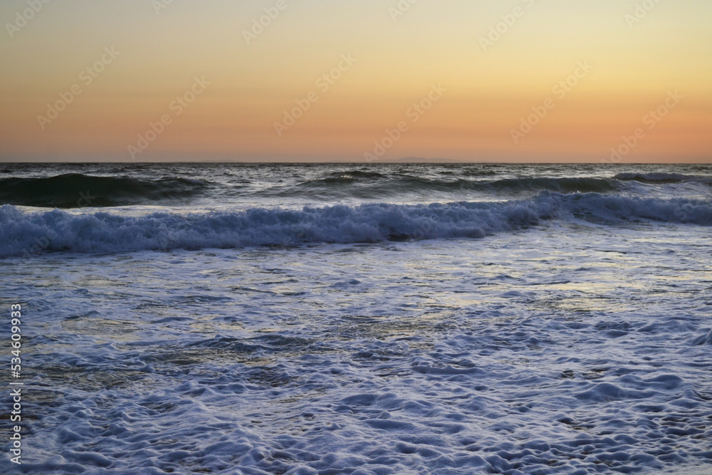 Ionian sea and an orange sky in Preveza. Ionian sea and an orange sky in Preveza.