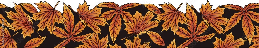 Autumn background with leafs for season design. October fall leaves for halloween. Eco decoration with plant for fair or market