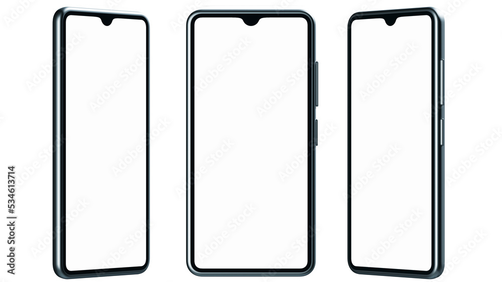 3D digital render of phone mock-up. 3D digital render of phone mock-up.