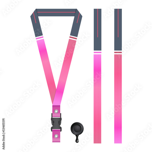 Magenta or Pink Lanyard Template