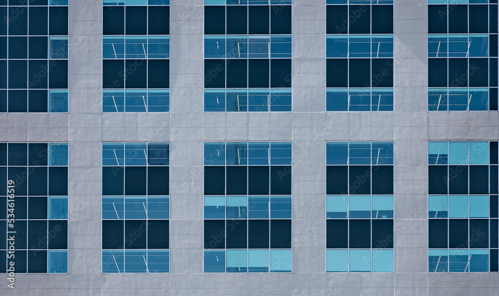 Glass windows modern office building