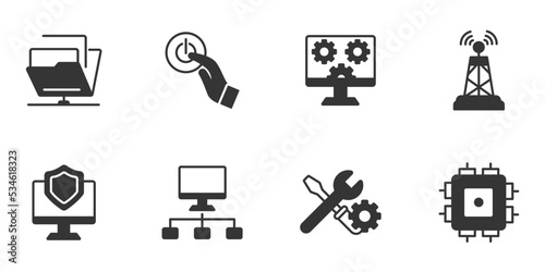 network tecnology icons set . network tecnology pack symbol vector elements for infographic web