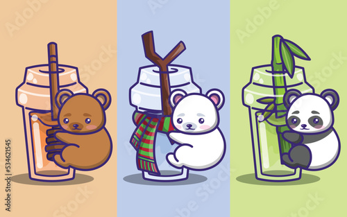a collection of cute and adorable bear sets 