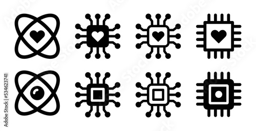 Core value icon set in black and white design. Vector illustration.