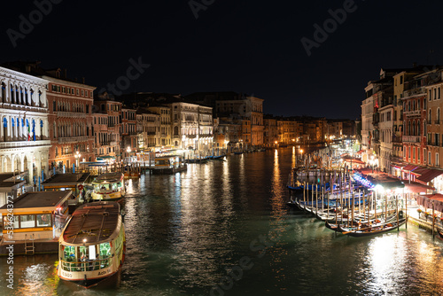 The Grand Canal of Venice  Italy at night