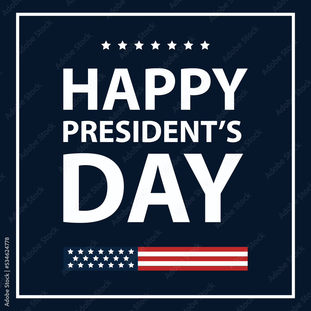 Obraz premium Happy Presidents Day greeting card, banner, poster