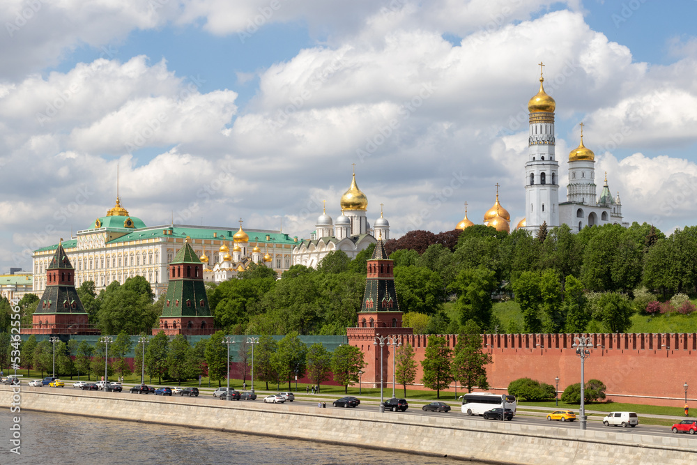 Moscow Kremlin and Moskva river embankment