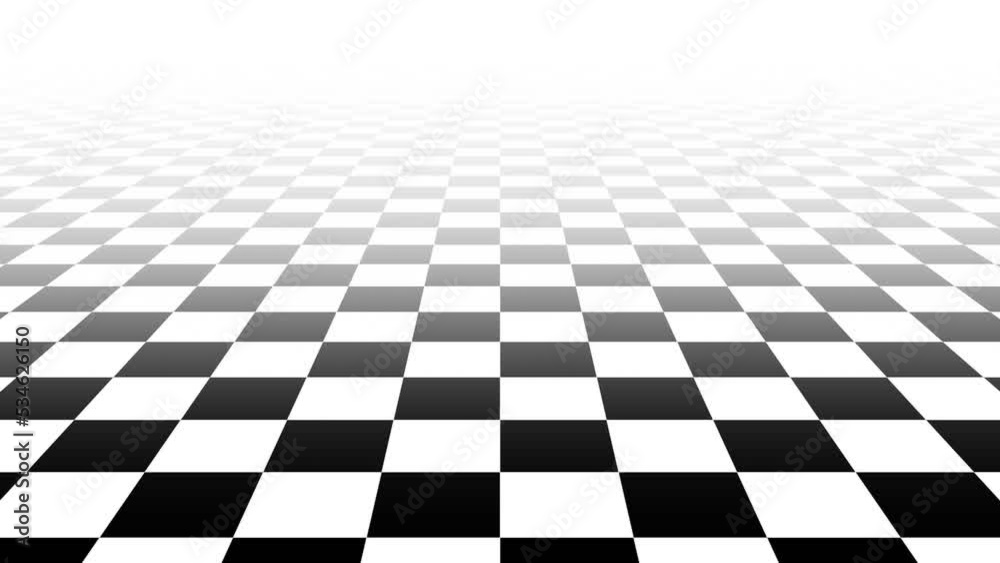 Abstract CGI checkered surface moving, 3d motion background, 4k seamless loop