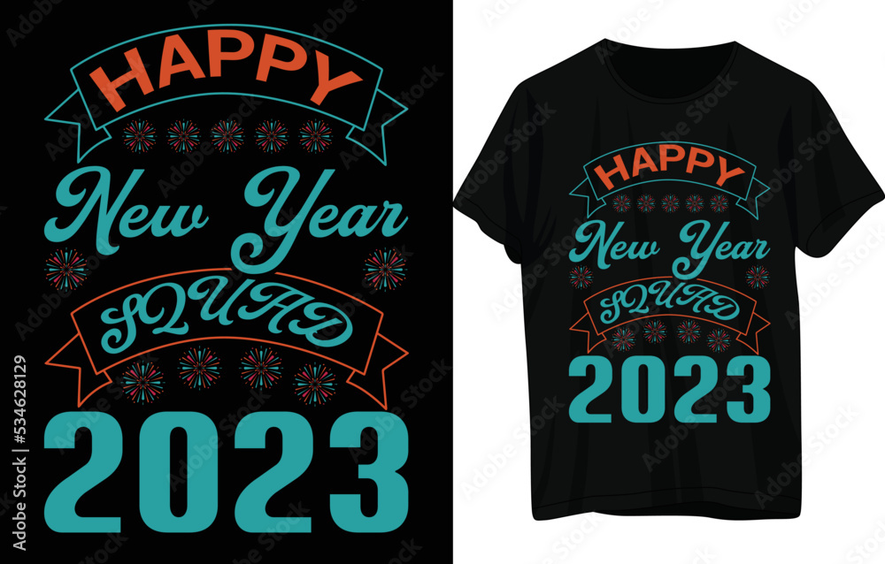  Happy New Year T-Shirt Design