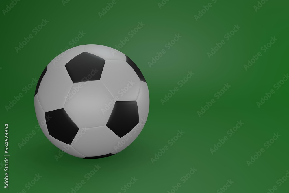 Soccer ball isolated on green background Soccer ball isolated on green background