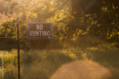 no hunting sign