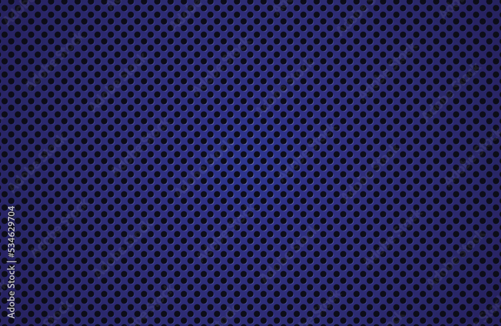 Perforated dark blue background hd vector design fit for automotive logo design and industrial, blue carbon fiber background, blue seamless circle pattern